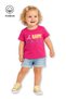 Baby Girl Letter Printed Casual Short Sleeve Summer T-Shirt