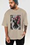 For Dog Lovers 16 Front Dog Prints Beige Oversize T-Shirt 100% Cotton Unisex Dog Lover Premium Design - 6