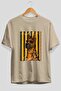 For Dog Lovers 4 Front Dog Prints Beige Oversize T-Shirt 100% Cotton Unisex Dog Lover Premium Design