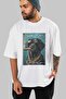 For Dog Lovers 43 Front Dog Printed White Oversize T-Shirt 100% Cotton Unisex Dog Lover Premium Design - 7
