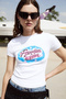 Midna Women's Soft and Flexible Fabric Organic Cotton Print and Stone Detail Crop White T-Shirt