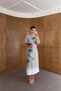 Green Floral Ombre Linen Dress - 2