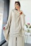 Premium Linen Trouser Set with Gathered Side Sleeves - Natural - 8
