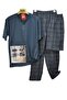 New Season Men's Summer Combed Cotton Triple (Shorts) Pajama Set - 3