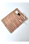 Patchwork Denim Cream Brown Roll-Up Brush Holder Pen Holder - 3
