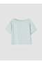 Kayık Yaka Oversize Soft Touch Women's T-Shirt
