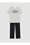 Vizyon New Season Crew Neck Polka Dot Women's Pajama Set - 5