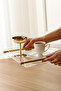 Brass Handle 25 cm Plexy Tray / Presentation Tray / Plexy Organizer - 3