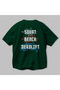 Squat Bench Deadlift 4 Oversized Back Printed Green T-Shirt 100% Cotton Streetwear Premium Comfortable Fit - 3