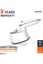 Compact Portable Steam & Heat Iron 1100W With Rotating Handle Patented Design with 120ML Water Tank Capacity, Ceramic Soleplate Handheld Steam Flat Iron Dry & Wet, Garment Steamer 1100W - White - 7
