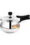 Deluxe Plus Baby Handi Aluminium Pressure Cooker with Outer lid, Induction compatibale Base Durable Design Silver 2Liters - 2
