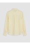Lcw Everyday Yellow Women's 100% Linen Shirt - 6