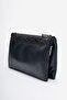 010A Real Leather Women's Strap Wallet Bag Dark Blue - 2