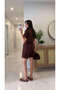 Siltres Coffee Short Sleeve Belted Shorts Jumpsuit - 3