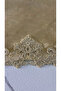 Kozan Non-Slip Base, Dowry Box, Soft Lace Detailed 2-Piece Super Luxury Oval Bath Mat Set - 5