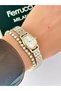 Steel Strap Minimal Case 2 Year Warranty 3 Atm Waterproof Women's Wristwatch + Bracelet Gift - 2