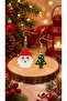 Miyuki Beads Handmade Santa Claus and Tiny Pine Tree Earrings New Year Christmas Noel - 4