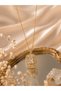 Radiant Shine Stone Plate Steel Necklace (Gold Color) - 4