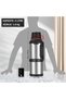 Travel Pot Steel Silver Color Thermos 4 Liters 48 Hours Hot Cold Mountaineer and Camping Thermos Family Size Large Thermos - 7