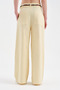 Women's Linen Fabric Design with Detachable Belt and Wide Leg Pants - 3