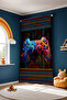 Energetic Game Handle Patterned Children's Baby Room Background Curtain (Single Wing Pricing) - 4
