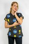 Unisex Tweety Patterned Lycra Single Top Uniform Doctor Nurse Teacher Chef - 7