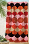 Geometric Retro Wave Beach Towel-Bohemian Pink Orange Pool Sea Bath Quick Drying Seaside Cover - 6