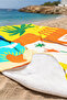 Tropical Sea Palm Beach Towel - Modern Summer Themed Orange Yellow Quick Dry Microfiber Towel - 5