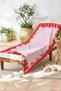 Pink Red Beach Towel with Striped Wave Motif - Modern Candy-Colored Quick-Drying Microfiber Towel - 4