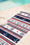 Çapa Marine Striped Beach Towel - Navy Blue Red Nautical Pool Sea Bath Beach Cover - 2