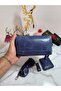 100% Genuine Crazy Leather Minimalist 5-Piece Accessory Set: Handbag - Wallet - Card Holder - Glasses Case - Keychain Set - 7