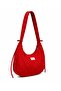 Bow Bag Red Women's Lined Baguette Handbag with Bow Detail and Zipper Closure