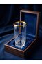 28 Piece Glass Serving Set and Cup Set with Gold Feet, Dowry Box, Home Gift, Guest Treat, Tea, Soft Drink, Cup Set - 8