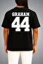 تي شيرت كبير الحجم مطبوع عليه Off Campus Briar University Hawks Graham 44 على الصدر والظهر للجنسين - 4