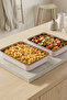2-Piece Stainless Steel Vacuum Storage Container, Oven and Cake Container 1.9 Lt Food Container Lunch Box - 2