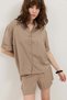 Mink 100% Lyocell Shirt Shorts Women's Set - 4