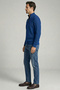 Wool Half-Zip Knitwear Sweater - Cobalt blue - Black - 2