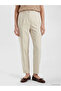Beige High Waist Cigarette Fit Women's Trousers - 2