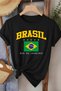 Brazil Printed Women's Cotton T-Shirt