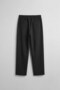 Men's Relaxed Fit Elastic Waist Pleated Trousers Black - 2