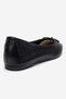 Umiel Black Skin Genuine Leather Bowknot Women's Ballerina Shoes - 5
