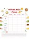 White Yaz-Sil Weekly Menu Planner with Static Cling Feature 40 X 40 cm (Model-3) - 2