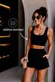 Square Neck Crop Tank Top with Chest Support My3535