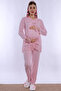 Adjustable Waist Elastic and Breastfeeding Feature Pregnancy and Maternity Set with Hijab, 5 Pieces Effortt - Pink - 5