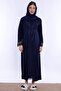 Pregnant and Postpartum Set with Hijab and Breastfeeding Features, 5 Pieces Effortt - Navy Blue - 3