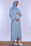 Pregnant and Postpartum Set with Hijab and Breastfeeding Features, 5 Pieces Effortt - Blue - 8