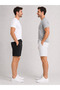 Men's Shorts, Black Shorts, Gray Shorts, 2 Thread Count, Plus Size, Sports Shorts, Oversize, Lace-Up, Casual Shorts - 3