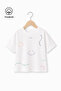 Slogan Printed Casual Short Sleeve Summer Girl's T-Shirt - 2