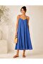 Women's Anthracite Efil Efil Modal Fabric Rope Strap Comfortable Fit Flowy Maxi Length Summer Dress - 6