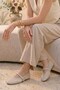 Gilda Flat Toe Straw Detail Women's Ballet Flats Beige - 3